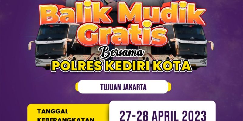 Polres Kediri Kota Siapkan Bus Untuk Balik Mudik Gratis ke Jakarta