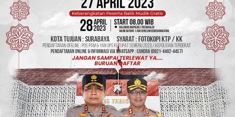 Polres Trenggalek Siapkan Bus Balik Mudik Gratis Tujuan Surabaya