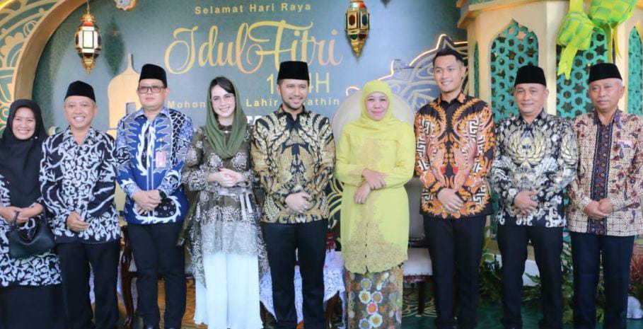 Hari Pertama Masuk Kerja, Gubernur Jatim Khofifah Gelar Apel dan Halal Bihalal