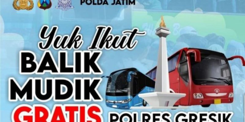 Polres Gresik Siapkan 4 Bus Tujuan Semarang dan Jakarta Untuk Balik Mudik Gratis