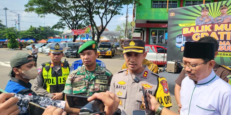 Kapolres Pasuruan Berangkatkan Bus Mudik Balik Gratis Bagi Masyarakat Menuju Jakarta