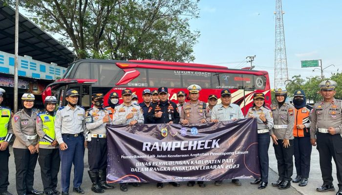 Jelang Arus Mudik, Satlantas Polresta Pati Mulai Gelar Ramp Check Bus AKAP