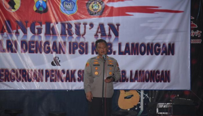Polres Lamongan Gandeng TNI Gelar Cangkrukan Bersama IPSI, Bersama Jaga Kamtibmas