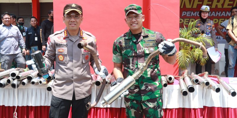 Musnahkan BB, Dandim 0316 Batam, Kapolresta Barelang dan FKPD Batam Hasil Operasi Pekat Seligi 2023