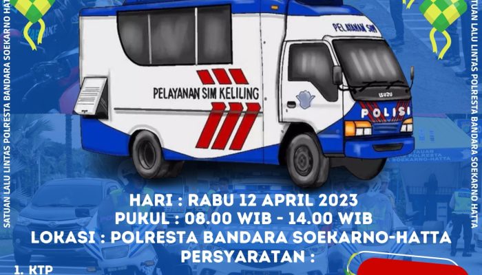 Layanan SIM Keliling Ditlantas Polda Metro Jaya hadir di Polresta Bandara Soekarno Hatta,Ini Syaratnya