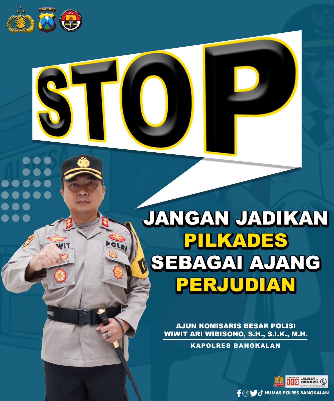 Himbauan “Stop” Menjelang Pilkades Serentak Di Wilayah Hukum Polres Bangkalan