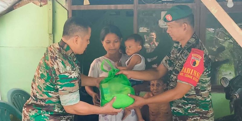 Babinsa Kodim Bojonegoro berikan Bantuan Nutrisi Tambahan Anak Baduta