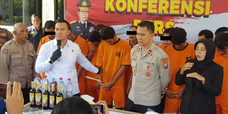 Polisi Berhasil Amankan 6 Terduga Pelaku Pengeroyokan dan Pelemparan Rumah Warga di Nganjuk