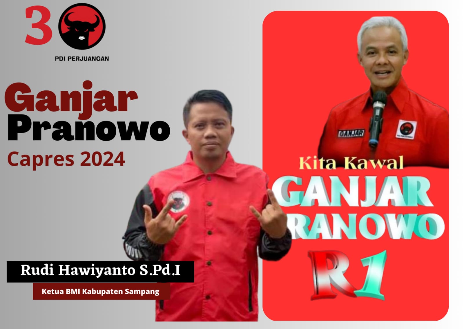 Ketua DPC Banteng Muda Indonesia (BMI) Kabupaten Sampang Optimis Menangkan Ganjar Pranowo Di Pemilu 2024