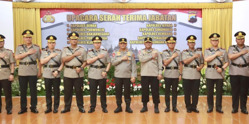 Kapolda Jateng Rotasi Sejumlah Jabatan Kapolres, Tekankan Netralitas dan Soliditas Polri Sebagai Kunci Amankan Pemilu