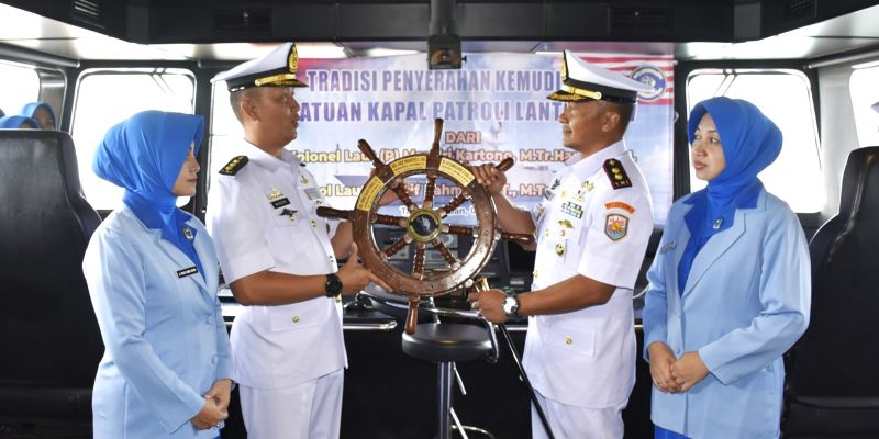 Personel Satrol Menggelar Tradisi Pisah Sambut Dansatrol Lantamal IV