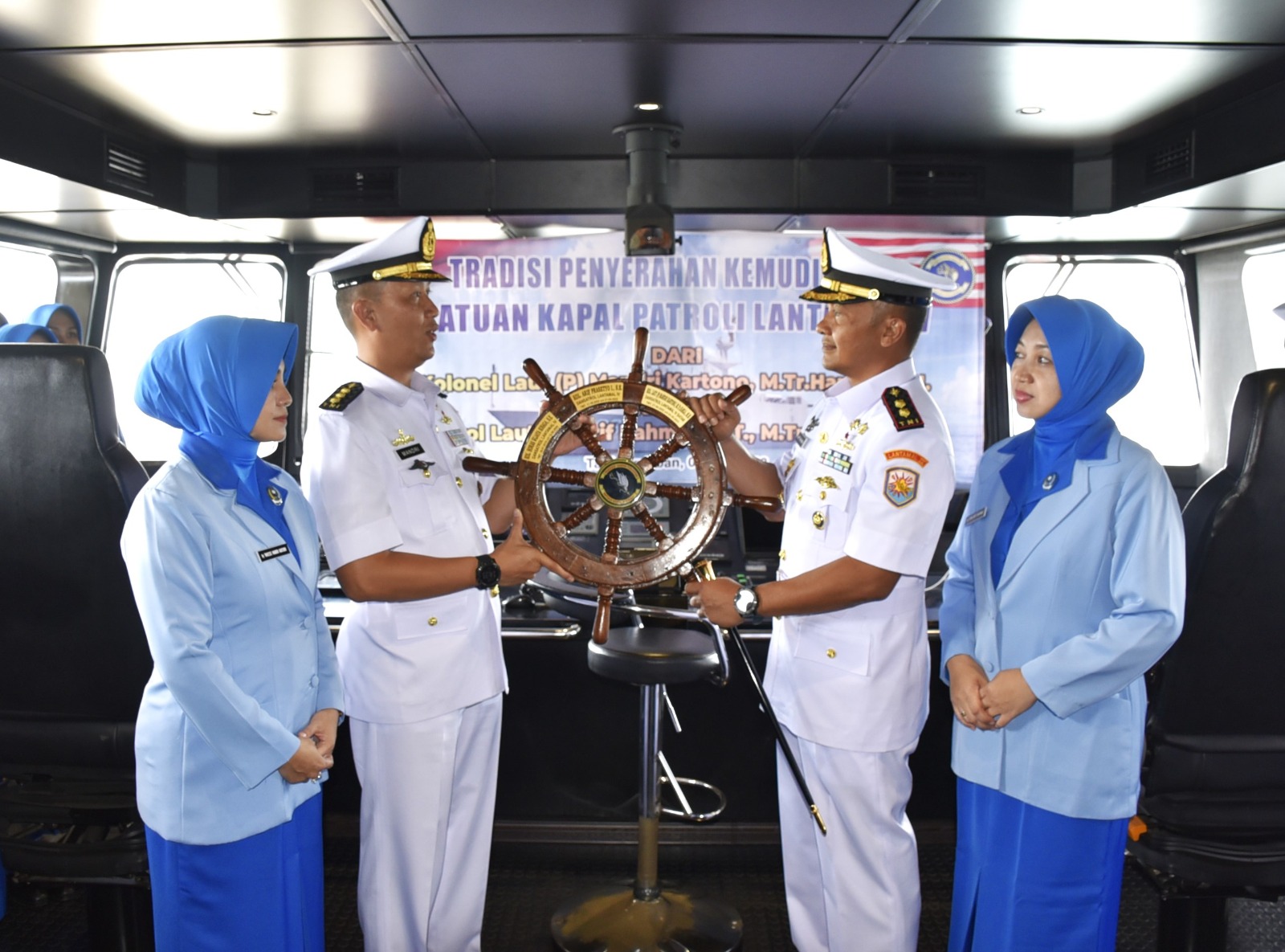 Personel Satrol Menggelar Tradisi Pisah Sambut Dansatrol Lantamal IV
