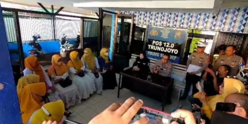 Polres Sumenep Gercep Amankan Emak-Emak Viral di Medsos Konvoi Tanpa Helm