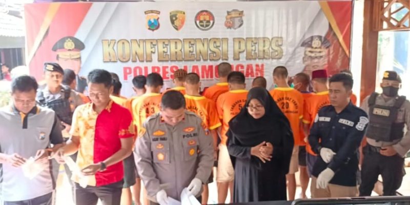 19 Pesilat Terlibat Kekerasan Ditangkap Polres Lamongan 