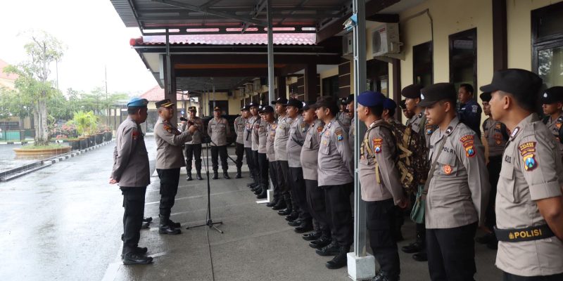 Polres Sampang Kembali Berangkatkan 44 Personil Pengamanan BKO Pilkades Bangkalan