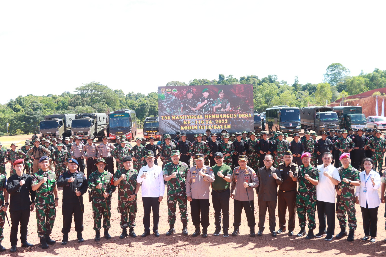 Pembukaan TMMD Ke-116 TA. 2023 Kodim 0316/Batam di Hadiri Kapolresta Barelang