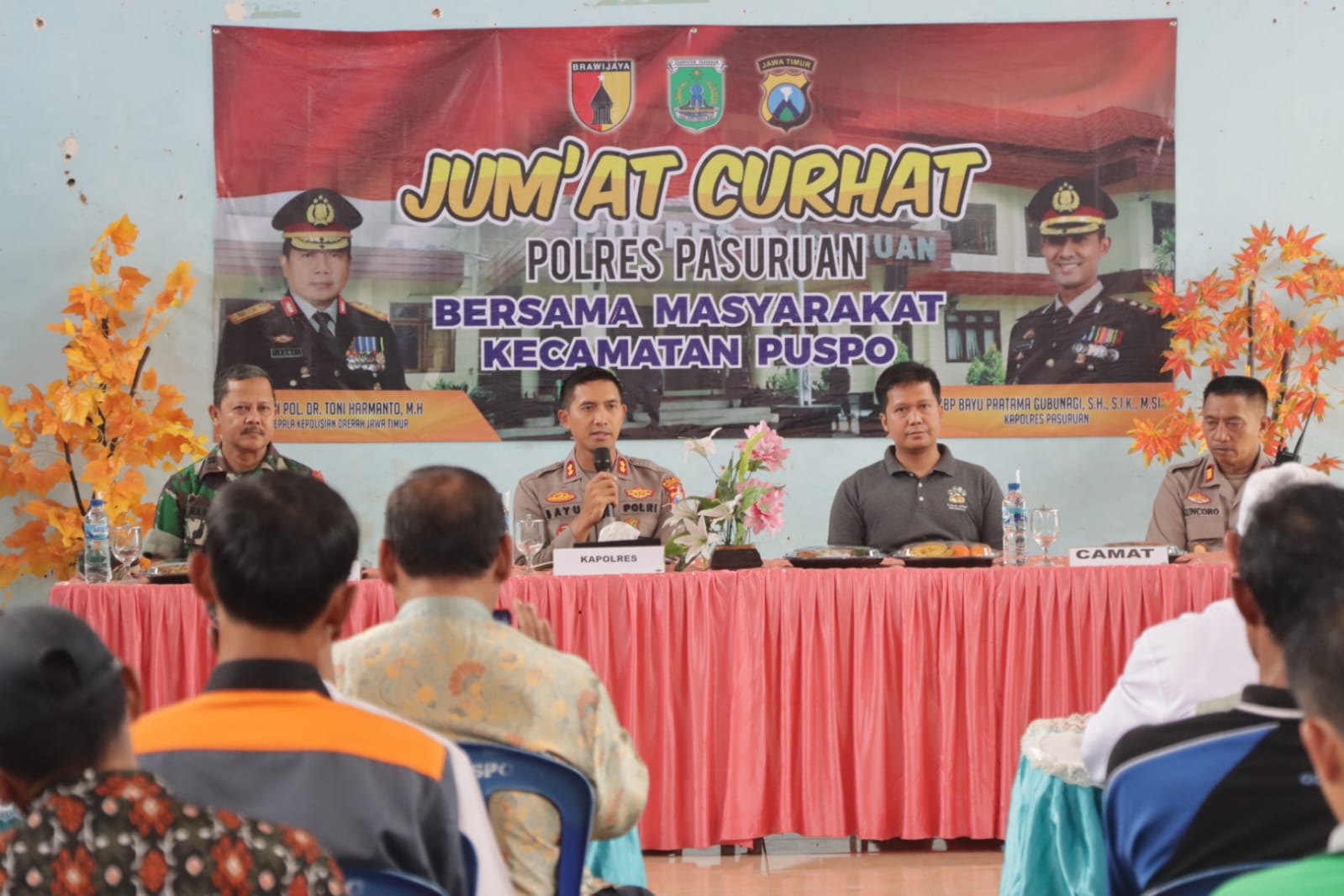 Dengarkan Keluh Kesah Masyarakat, Kapolres Pasuruan Gelar Jum’at Curhat di Kecamatan Puspo