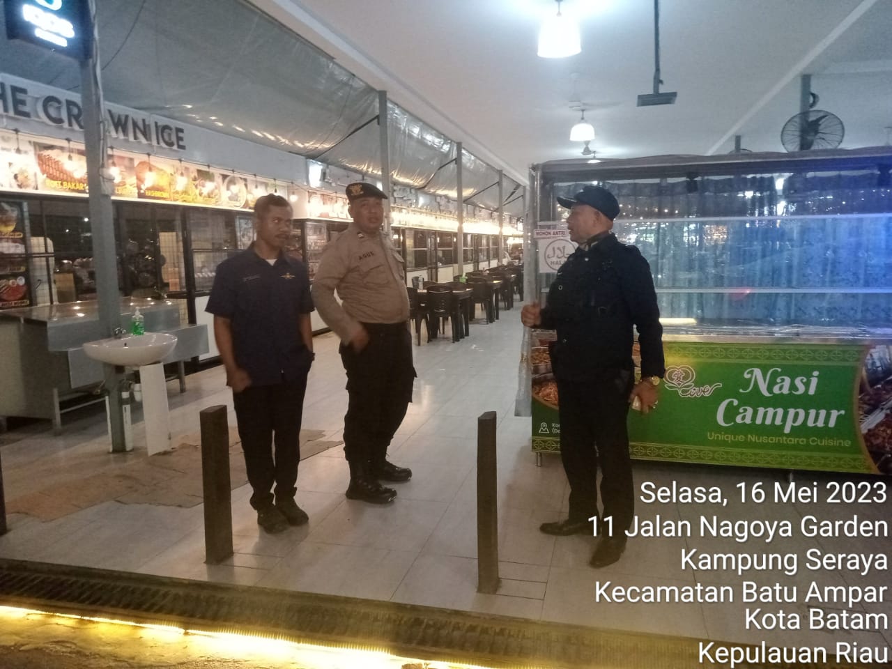 Patroli Cipkon Polsek Batu Ampar, Sampaikan himbauan Kamtibmas dan prokes