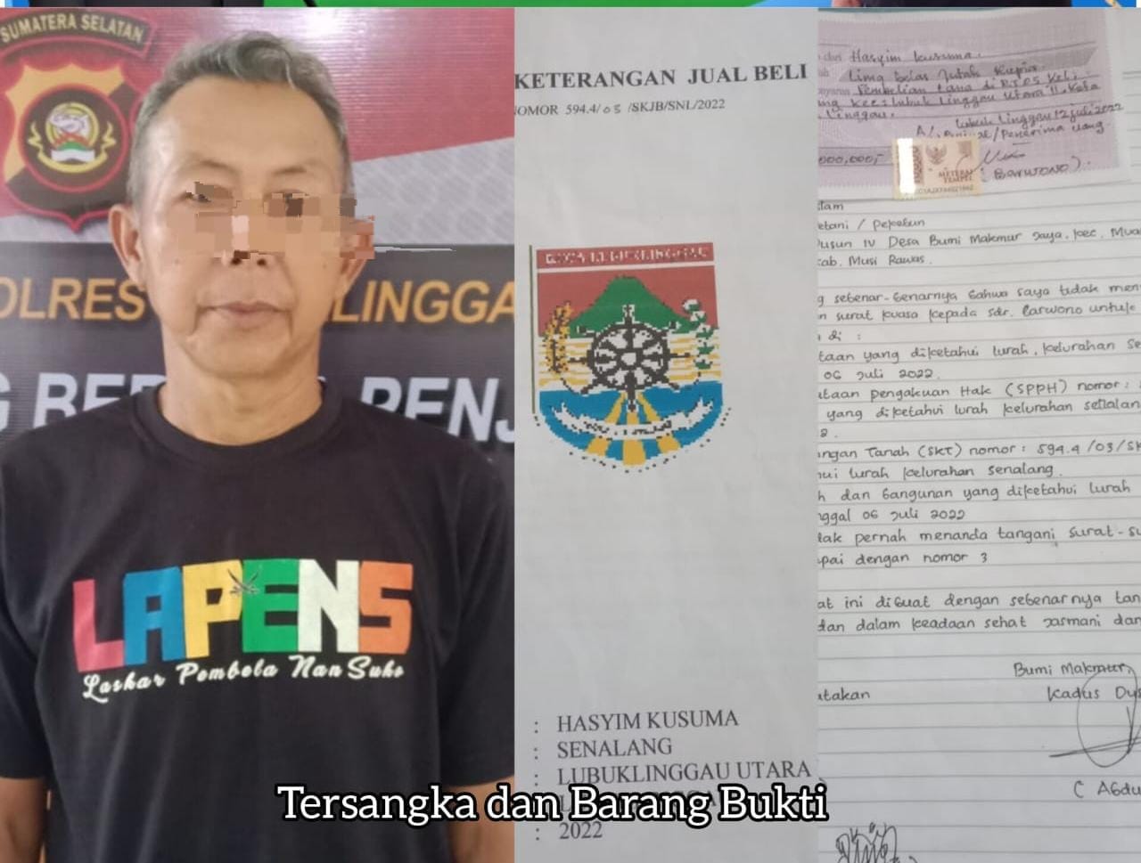 Tim macan linggau Ungkap Kasus TP. Penipuan Penggelapan dengan Modus Tipu Jual Tanah