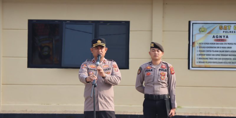 Baru Dilantik Wakapolres Mura Kompol Harsono SH Memimpin Apel Perdana 