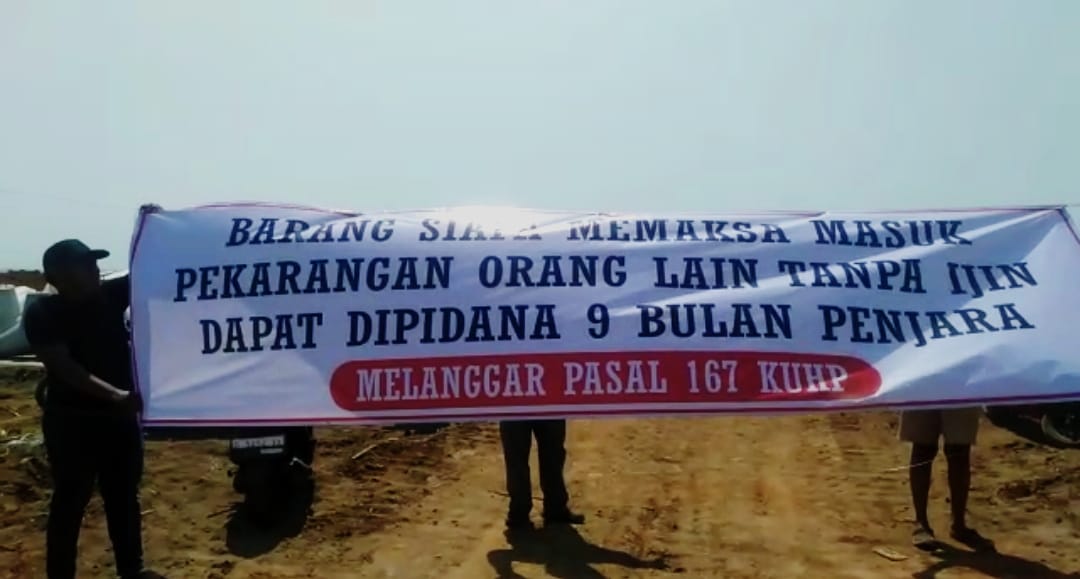 Tanah Haji Subhan Belum diganti Rugi, Didik Pramono dan Zainudin Tetap Blokade Akses Jalan