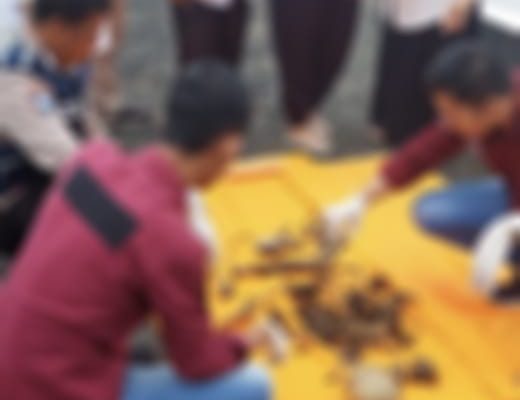 Kerangka Manusia Ditemukan Pinggir Jalan Lintas Sumatera 