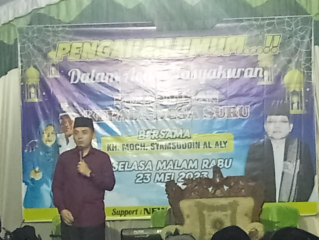 Pengajian Umum Dalam Acara Tasyakuran Atas di Lantikannya Wawanyudha Pratama Kepala Desa Suru Kecamatan Ngetos
