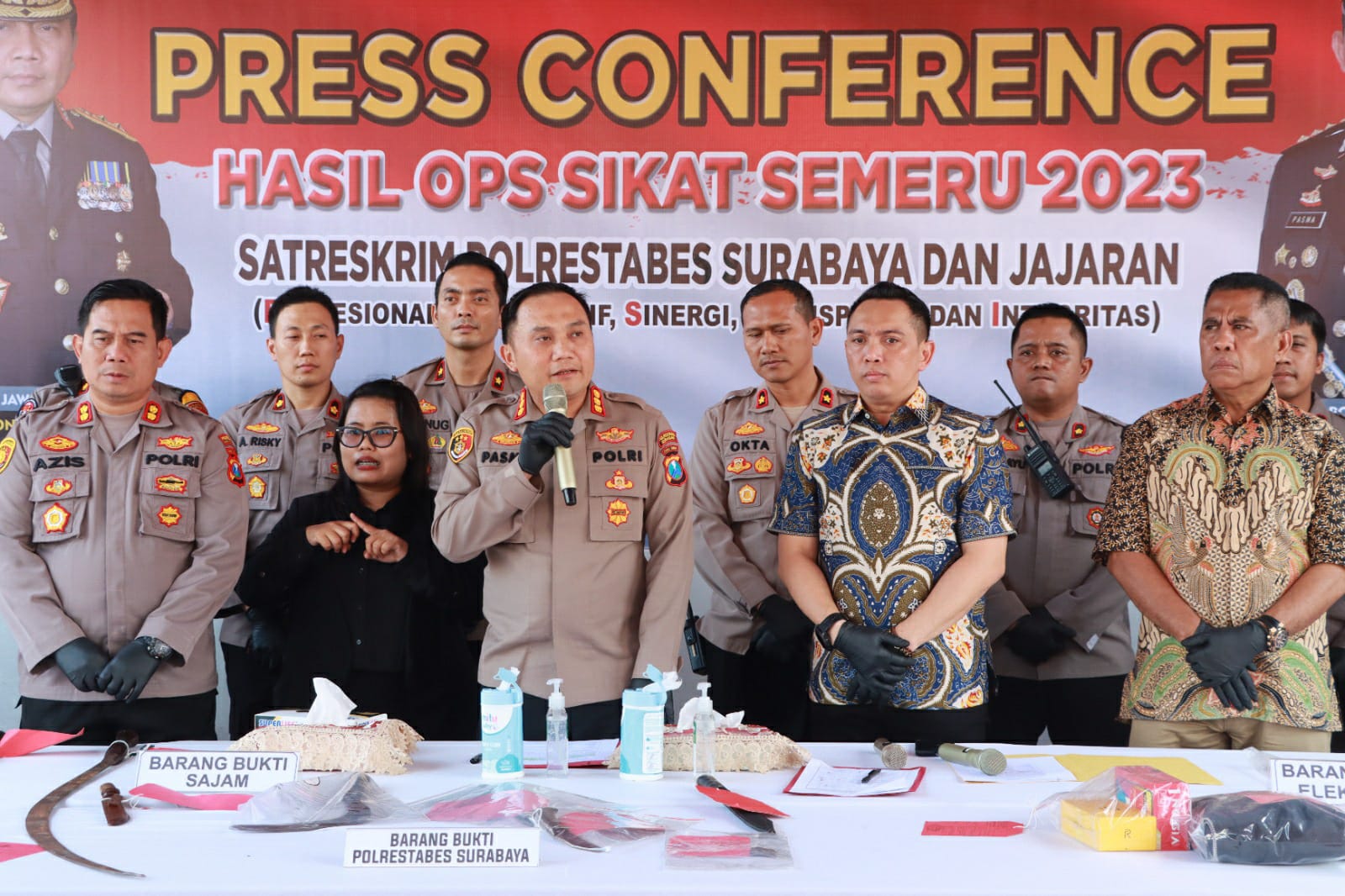 Hasil Sikat Semeru 2023,Selama 12 Hari Polrestabes Surabaya Polda Jatim Berhasil Ungkap 176 Kasus Dan Mengamankan 99 Tersangka