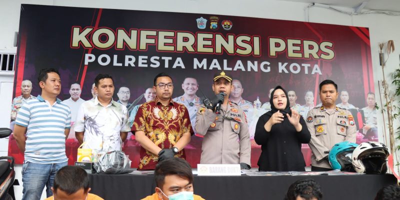 Polisi Berhasil Ungkap Sindikat Curanmor 16 TKP di Kota Malang