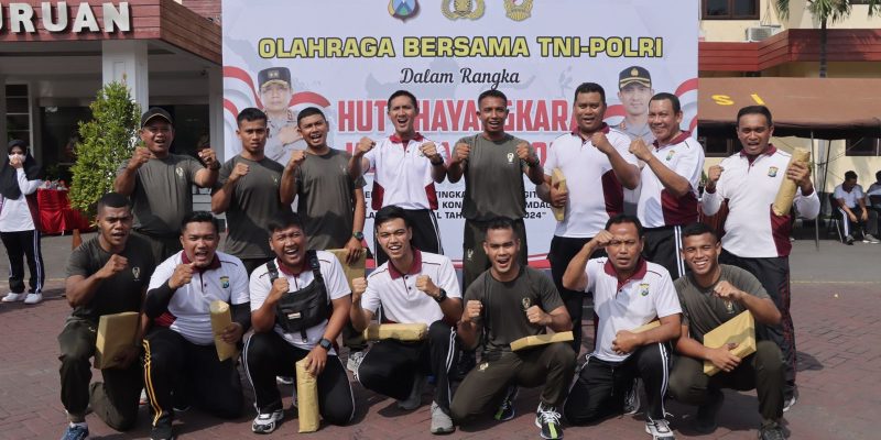 Tingkatkan Sinergitas TNI-Polri, Polres Pasuruan Gelar Olahraga Bersama