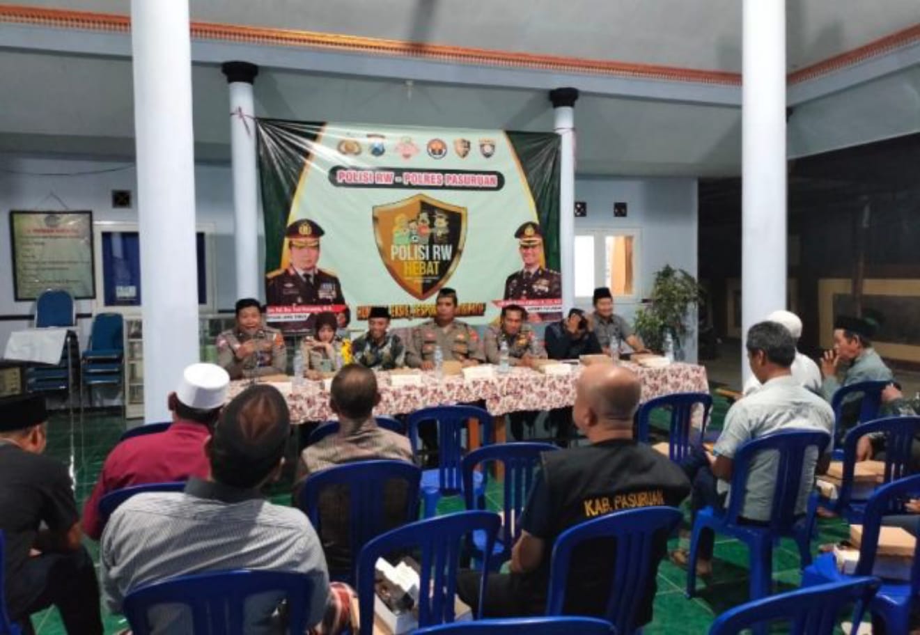Polisi RW Polres Pasuruan Gelar Silaturahmi Bersama Ketua RW se Kelurahan Kejayan
