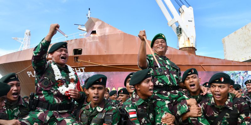 Danrem 033/WP Sambut Kedatangan Prajurit Satgas Yonif Raider Khusus 136/TS