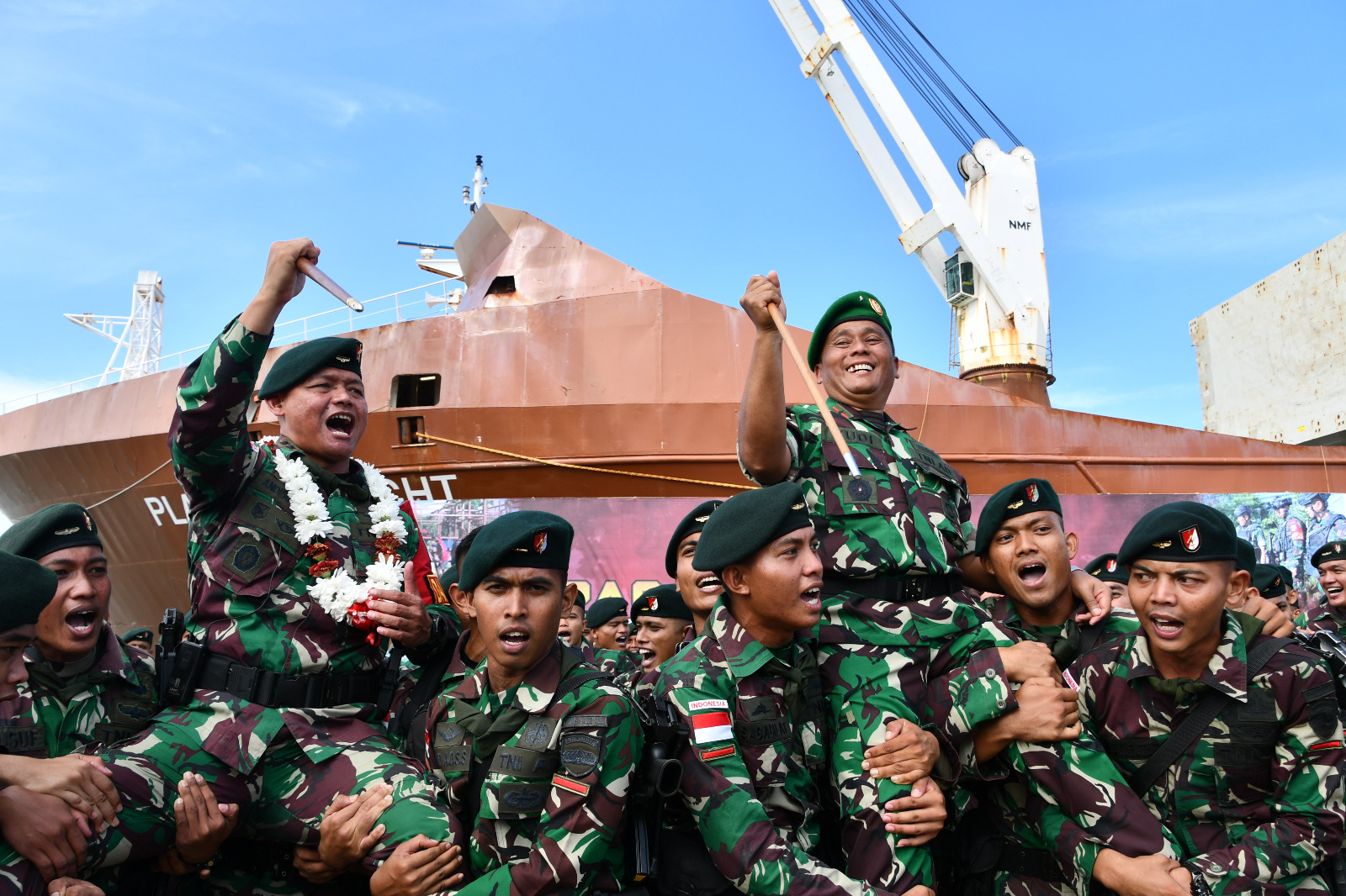 Danrem 033/WP Sambut Kedatangan Prajurit Satgas Yonif Raider Khusus 136/TS