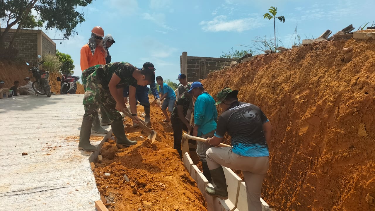Pengerjaan Fisik di Kegiatan TMMD ke-116 Kavling Seraya Sampai Hampir Rampung