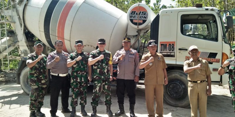 Polres Nganjuk Turunkan Puluhan Personel Dukung TNI Dalam Program TMMD