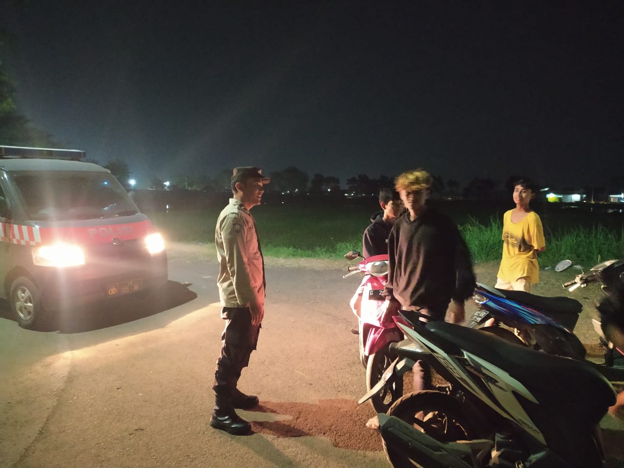 Patroli Malam Polsek Kedungwuni, Antisipasi Balap Liar