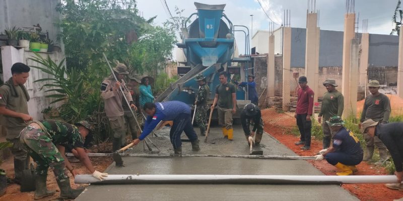 Pengerjaan Fisik di Kavling Saraya Sambau, Personel TMMD ke-116 semakin intens