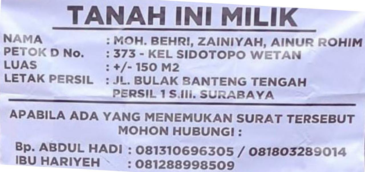 Berita Kehilangan Dokumen Penting