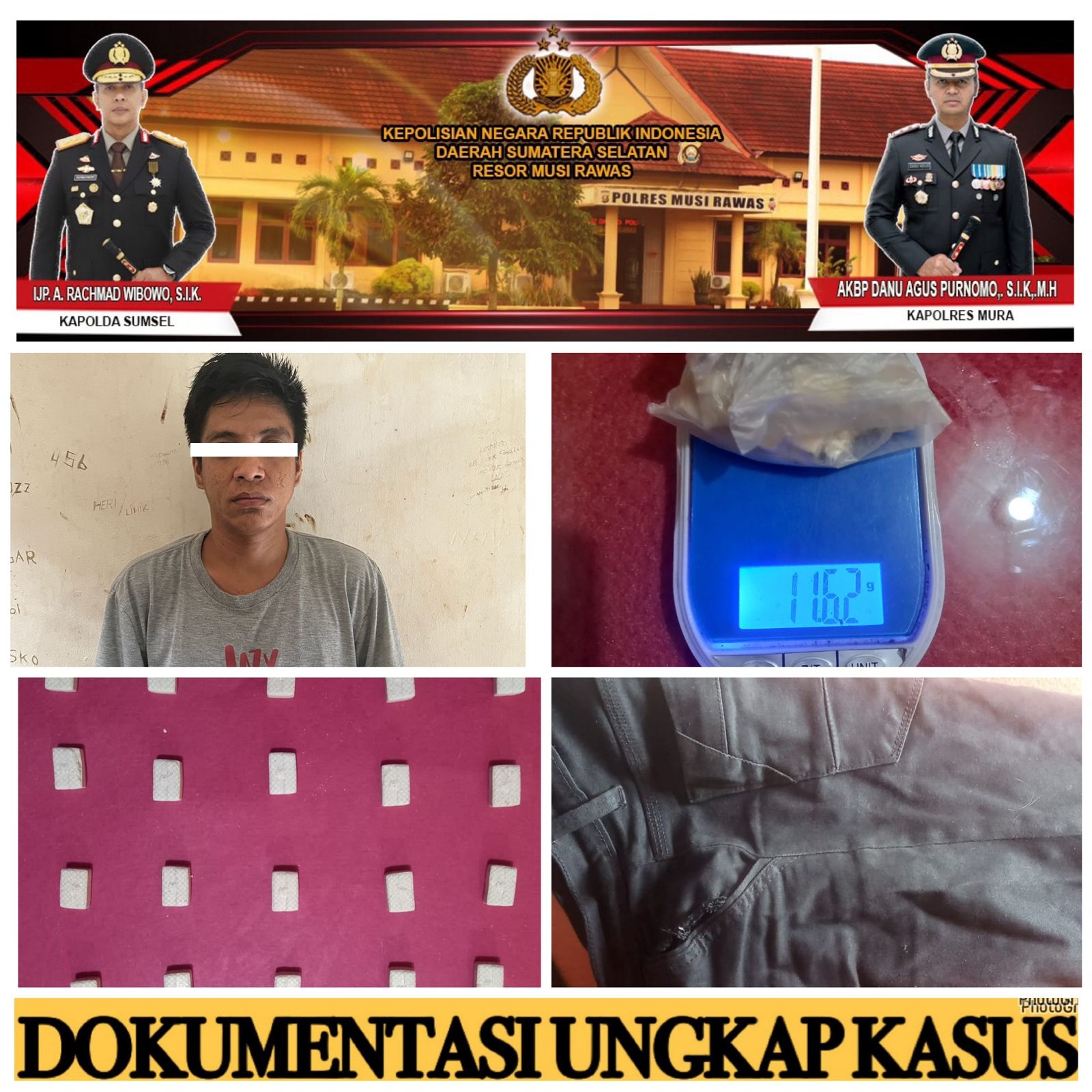 Ardi Wiranto Warga Muara Megang Dibekuk Satnarkoba Polres Mura