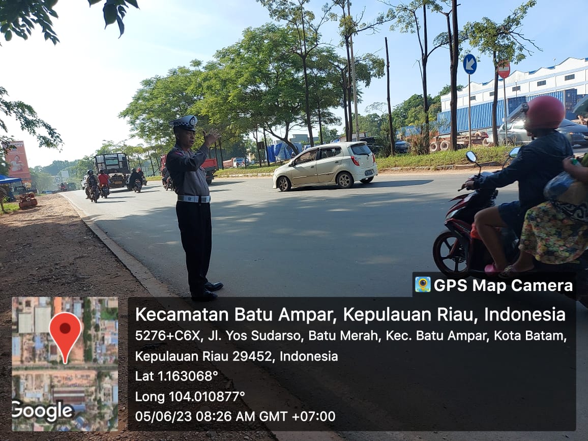 Personil Polsek Batu Ampar Laksanakan Strong Point Pagi