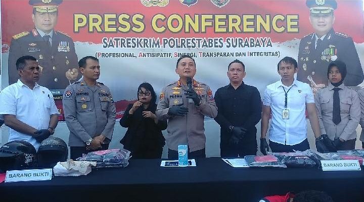 Polrestabes Surabaya Mengamankan 9 Pelaku Pengeroyokan Di Jalan Tunjungan