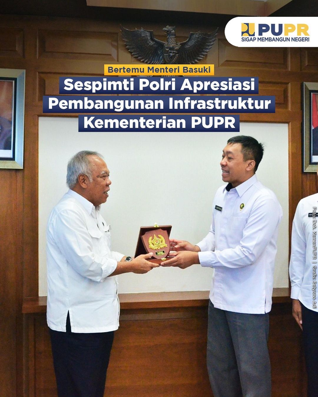 Bertemu Menteri Basuki, Sespimti Polri Apresiasi Pembangunan Infrastruktur Kementerian PUPR