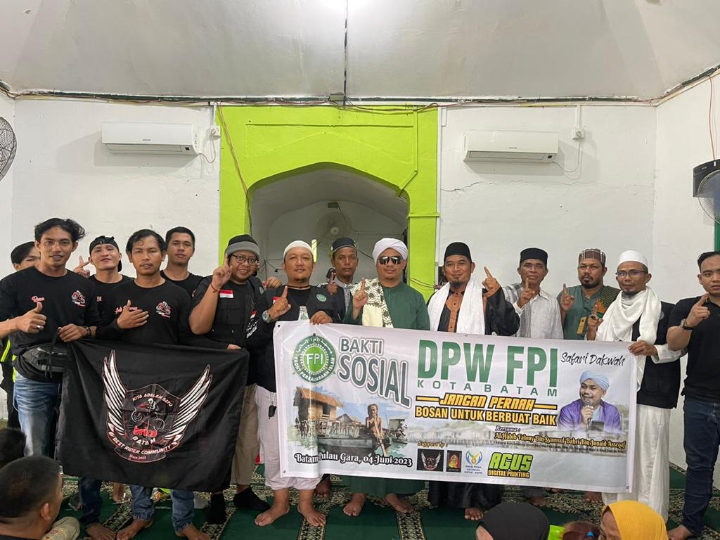 Safari Dakwah, Bansos dan Goro DPW FPI Kota Batam di Pulau Gara