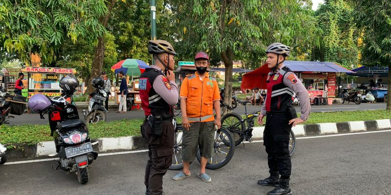Patroli Sepeda Polres Pekalongan, Berikan Rasa Aman Bagi Masyarakat di Car Free Day