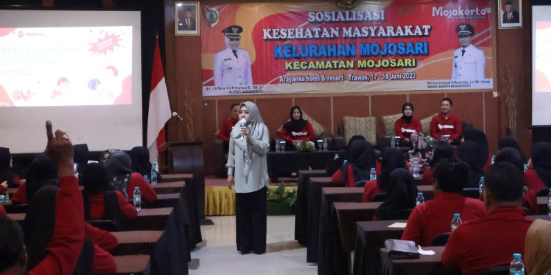 Sosialisasi Kesehatan Kelurahan Mojosari, Bupati Ikfina : Bebas Stunting Itu Penting