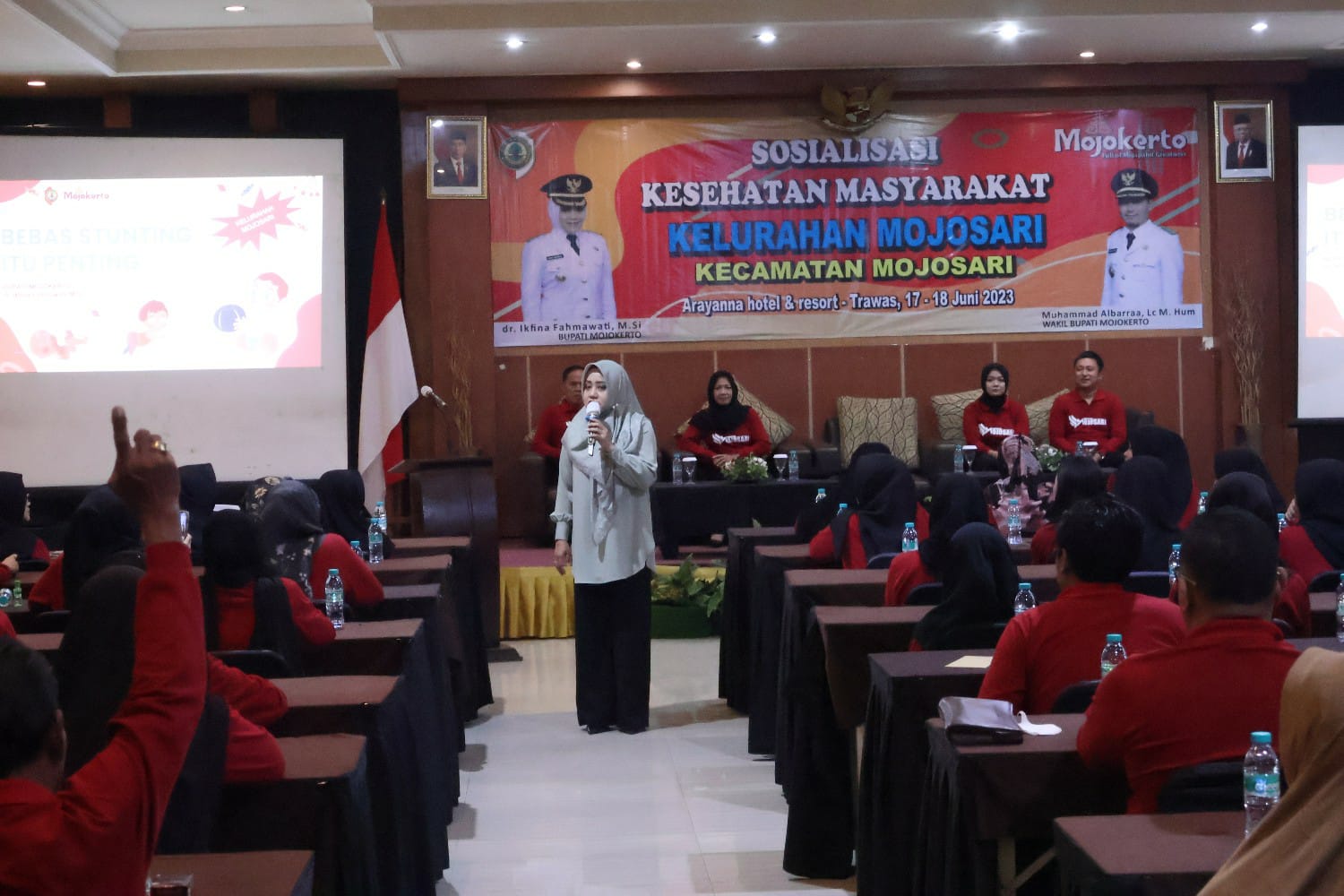 Sosialisasi Kesehatan Kelurahan Mojosari, Bupati Ikfina : Bebas Stunting Itu Penting