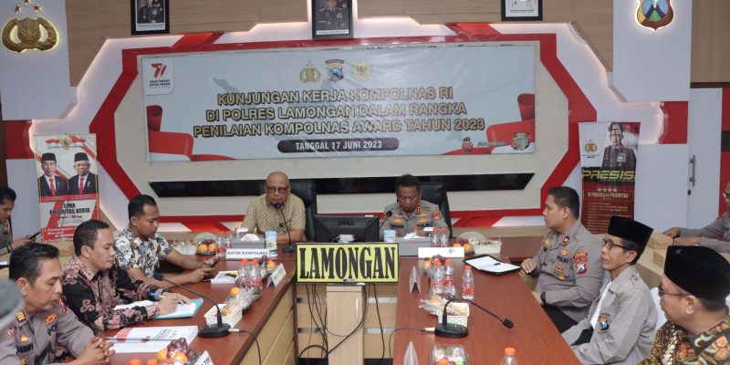 Polres Lamongan Masuk Nominasi Penilaian Kompolnas Award Tahun 2023