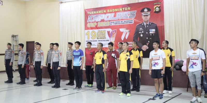 Kapolres Mura AKBP Danu Agus Purnomo SIK, MH Buka Turnamen Badminton Kapolres CUP 2023