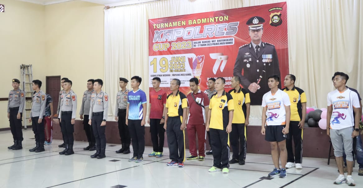 Kapolres Mura AKBP Danu Agus Purnomo SIK, MH Buka Turnamen Badminton Kapolres CUP 2023
