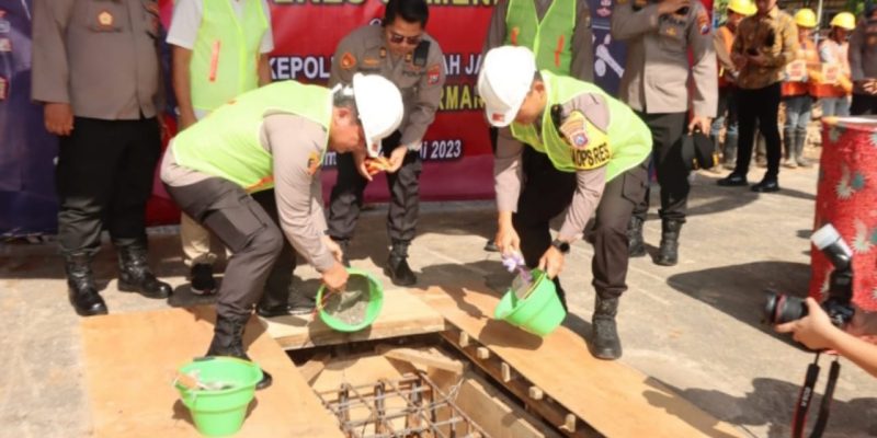 Peletakkan Batu Pertama Kapolda Jatim, Pembangunan Mako dan Gedung SPKT Polres Sumenep, Madura
